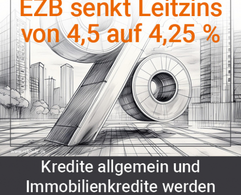 EZB Senkt Leitzins im Euroraum von 4,5 auf 4,25 %